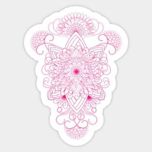 Minimalist Medallion Flower art-Sacred Mandala Flower Sticker